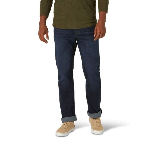 Mens Wrangler Denim Slim Straight Fit Jean With Stretch Size 38 X 32 - Picture 3 of 7